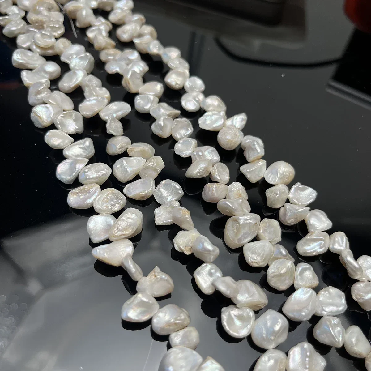 

Baroque Irregular Polished Bead Natural 9-10mm Petal Freshwater Pearl Jewelry Make DIY Necklace Bracelet Accessories Gift Women