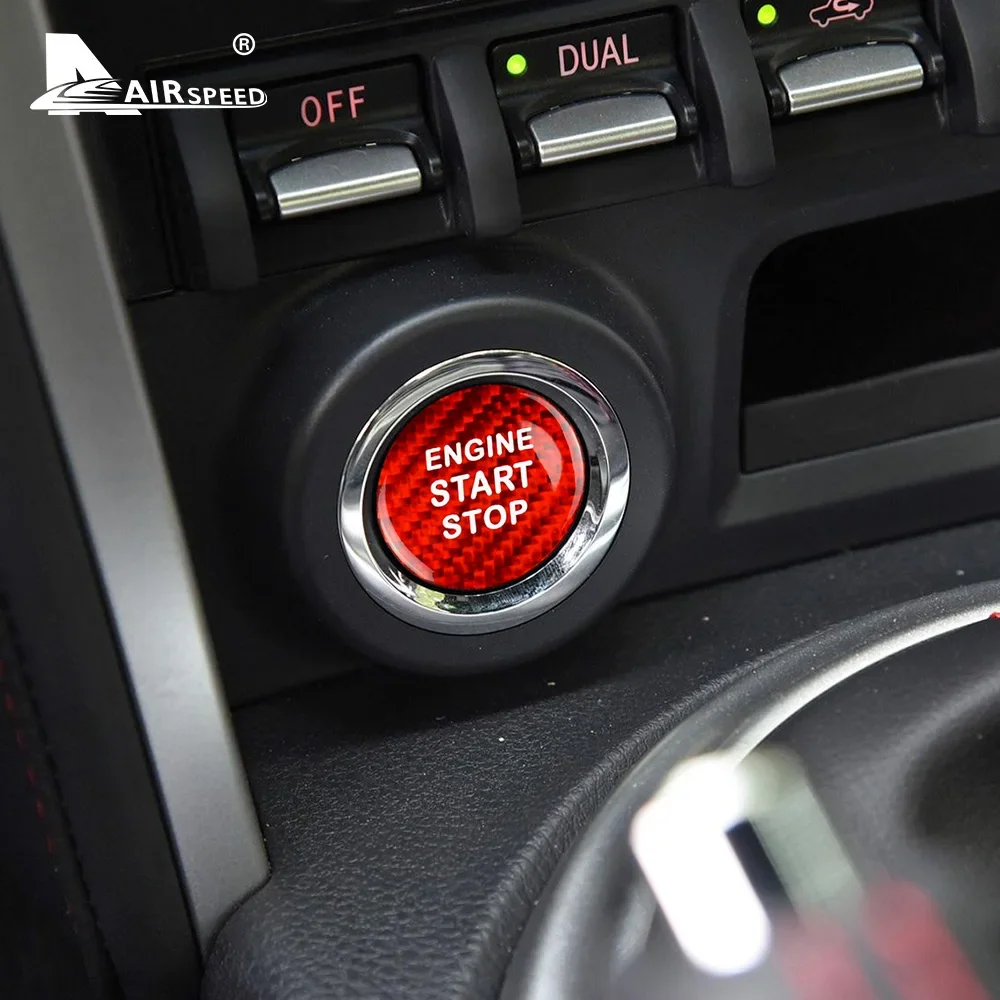 

Real Hard Carbon Fiber Cover for Subaru BRZ Toyota 86 2013-2020 Engine Start Button Ignition Switch Trim Sticker Car Accessories
