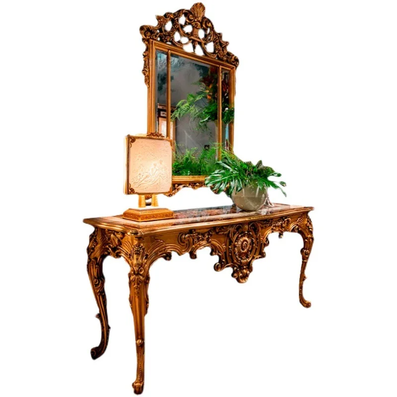 

Alexander French shell parquet entrance table European living room large display entrance cabinet furniture