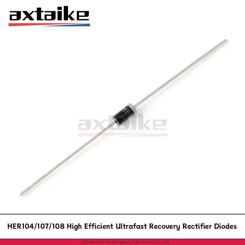 

100PCS HER104 HER107 HER108 DO-41 1A 300V 800V 1000V 1KV High Efficient Ultrafast Recovery Rectifier Diodes