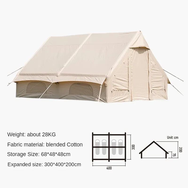 Tenda ad aria gonfiabile campeggio all\'aperto tende impermeabili all\'aperto famiglia tenda One Touch spiaggia con protezione Uv Glamping ultraleggero