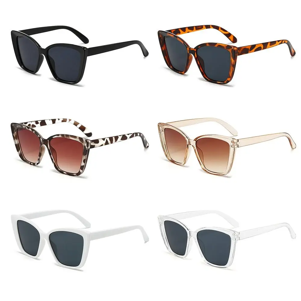 

Fashion Street Shooting Cat Eye Sunglasses UV400 Protection Leopard Square Frame Sun Glasses Photo Props Eyewear for Women