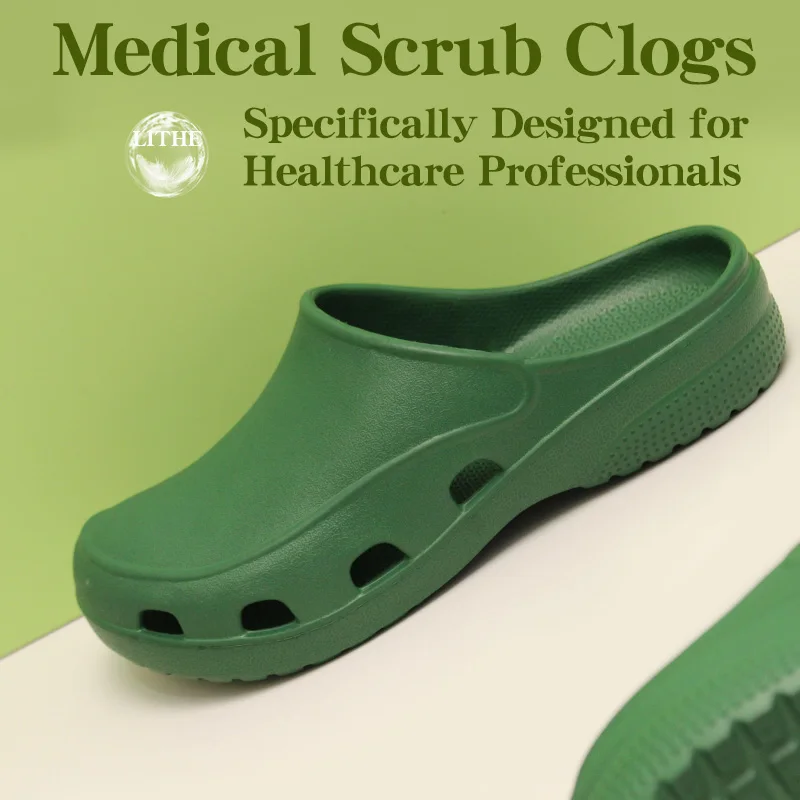 Green Men Doctor Scrub Shoes and Clogs EVA Flexible Medical Nursing Footwear Hospital Work Shoes X03-01