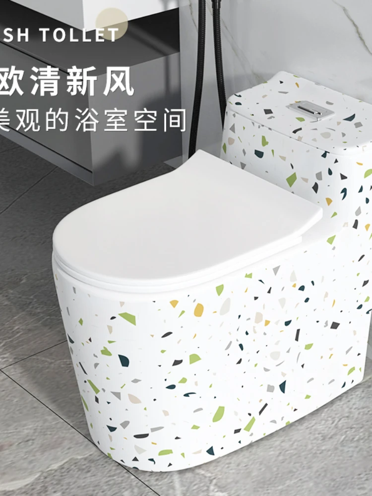 

Deodorant Pumping Toilet Sit Toilet Color Ceramic Siphon Creative Personality Toilet Bowl