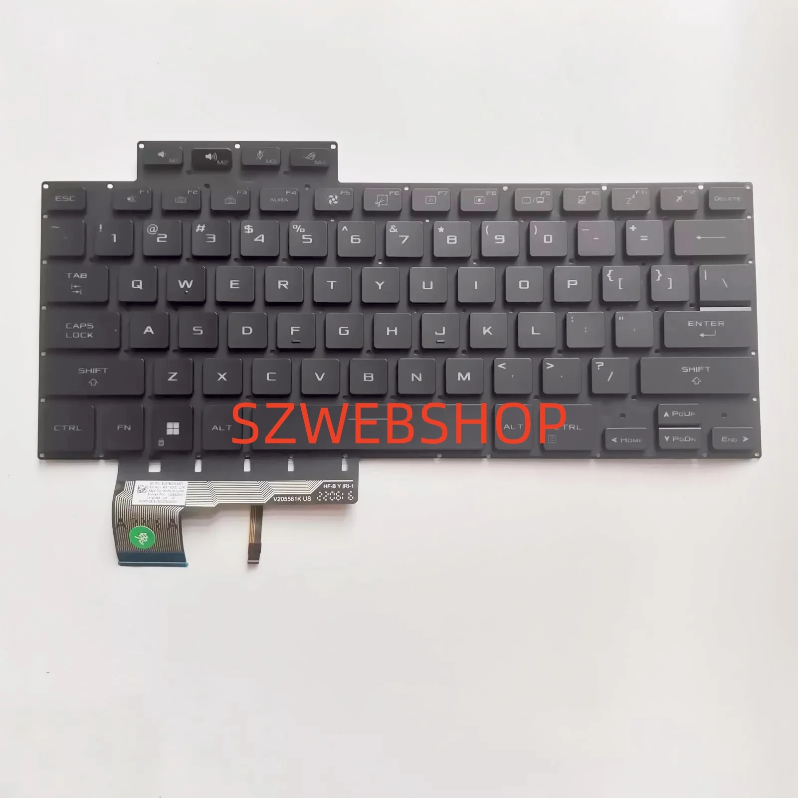 Imagem -02 - Laptop Eua Retroiluminado Keybaord para Asus Rog Zephyrus G16 M16 Gu604 Gu604v Gu604vi Gu604vy Gu604vz 2023 6037b 0243401 Teclado Novo