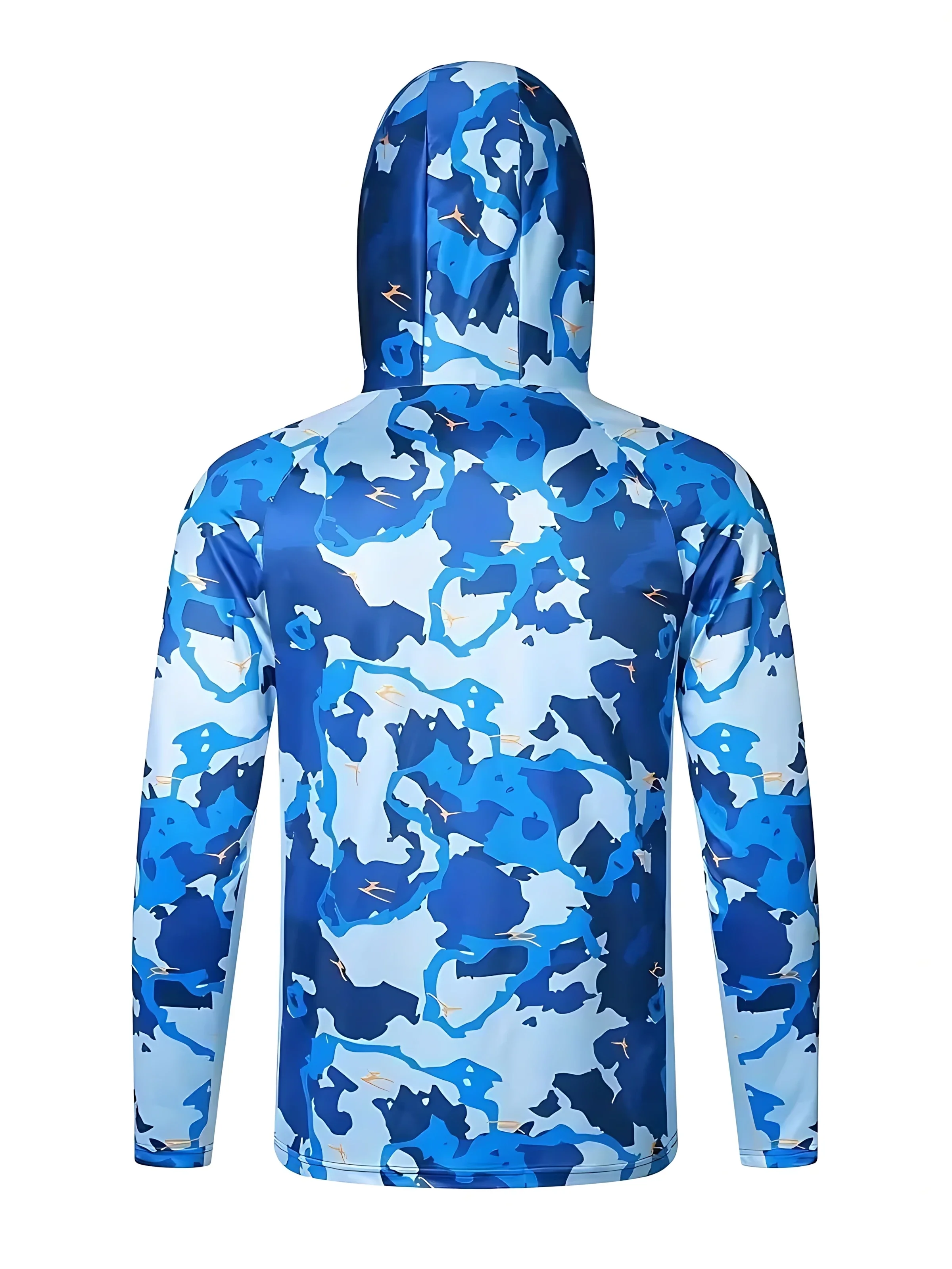 Angelhemd mit Kapuze für Herren, Angelkleidung, Outdoor-Sommer-Masken-Hoodie, Sonnenschutz, UV-Schutz, Performance-Jersey – Detail 11