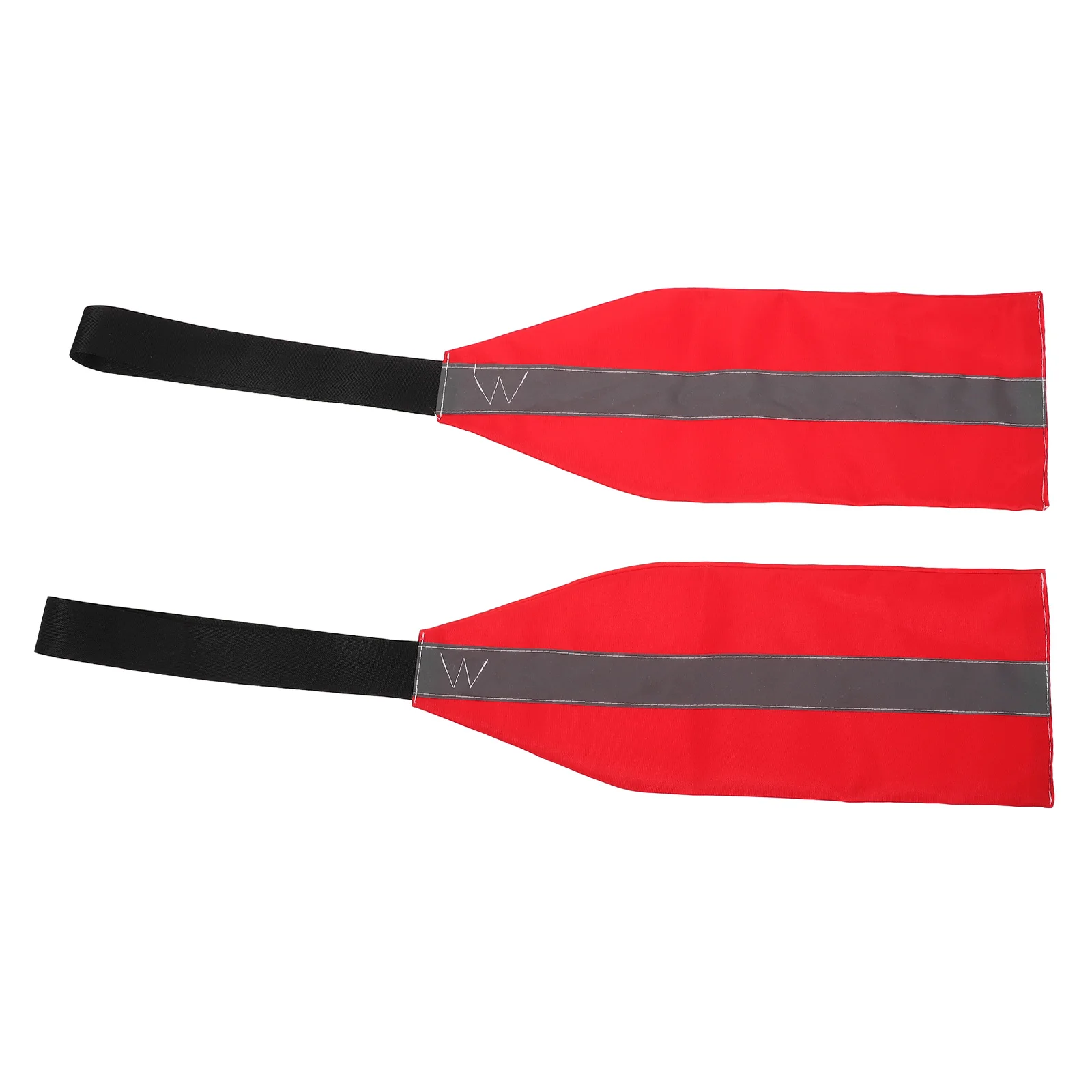 

2pcs Kayak Safety Flag Reflective High Visibility Warning Marker Weatherproof Universal Compatibility Towing Boat Flag For