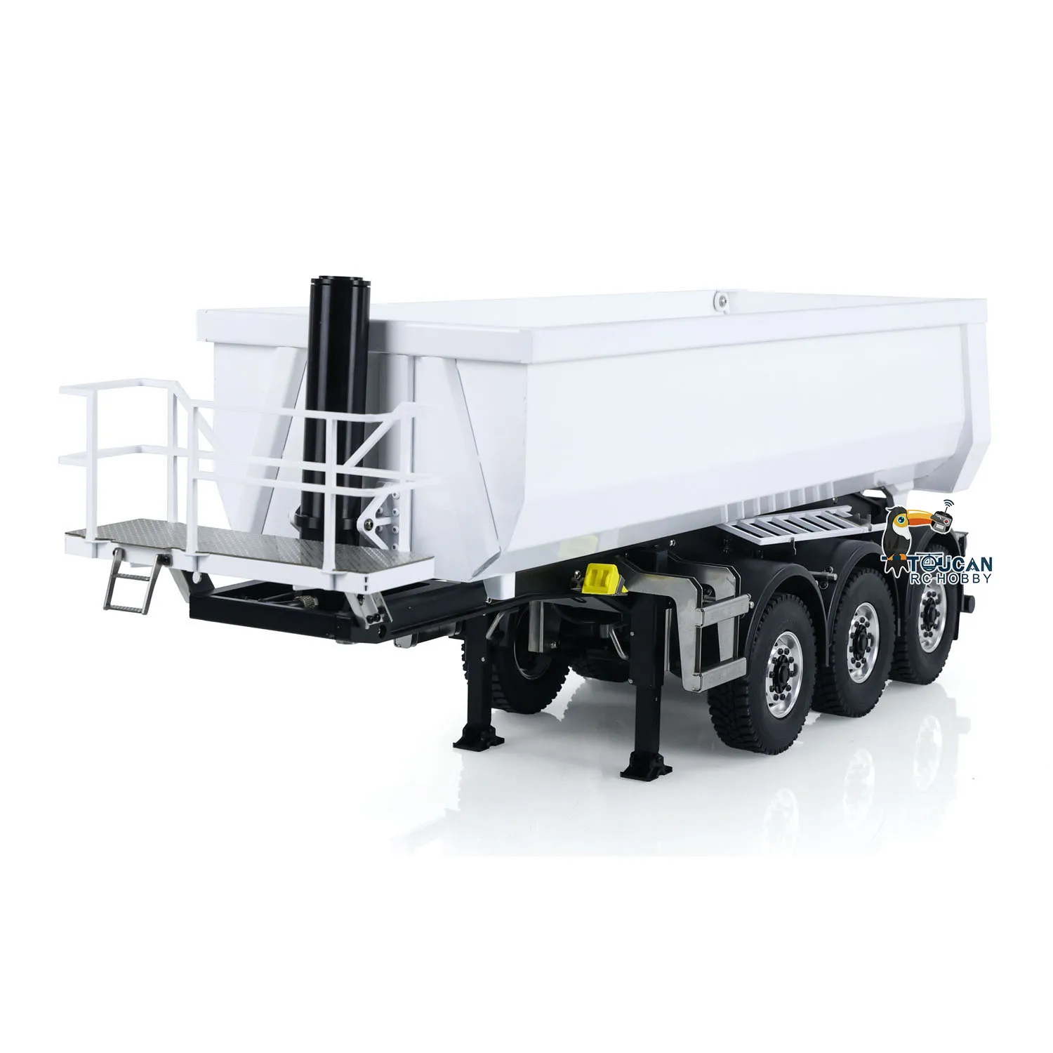 MD 1/14 3 Axles Metal Hydraulic RC Semi Dump Tipper Trailer Painted Assembled for DIY TAMIYAYA Tractor Trucks Lorry Toys Model