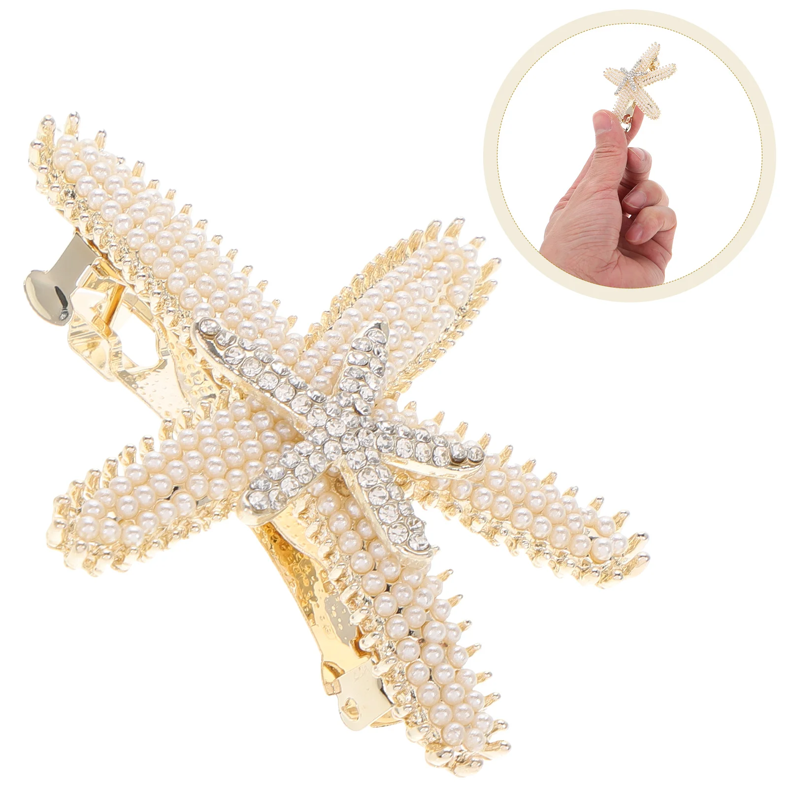 

Pearl Hair Clip Ocean Accessories Mermaid Costume Bang Clamps Princess Hairpin Rhin Barrette Clips