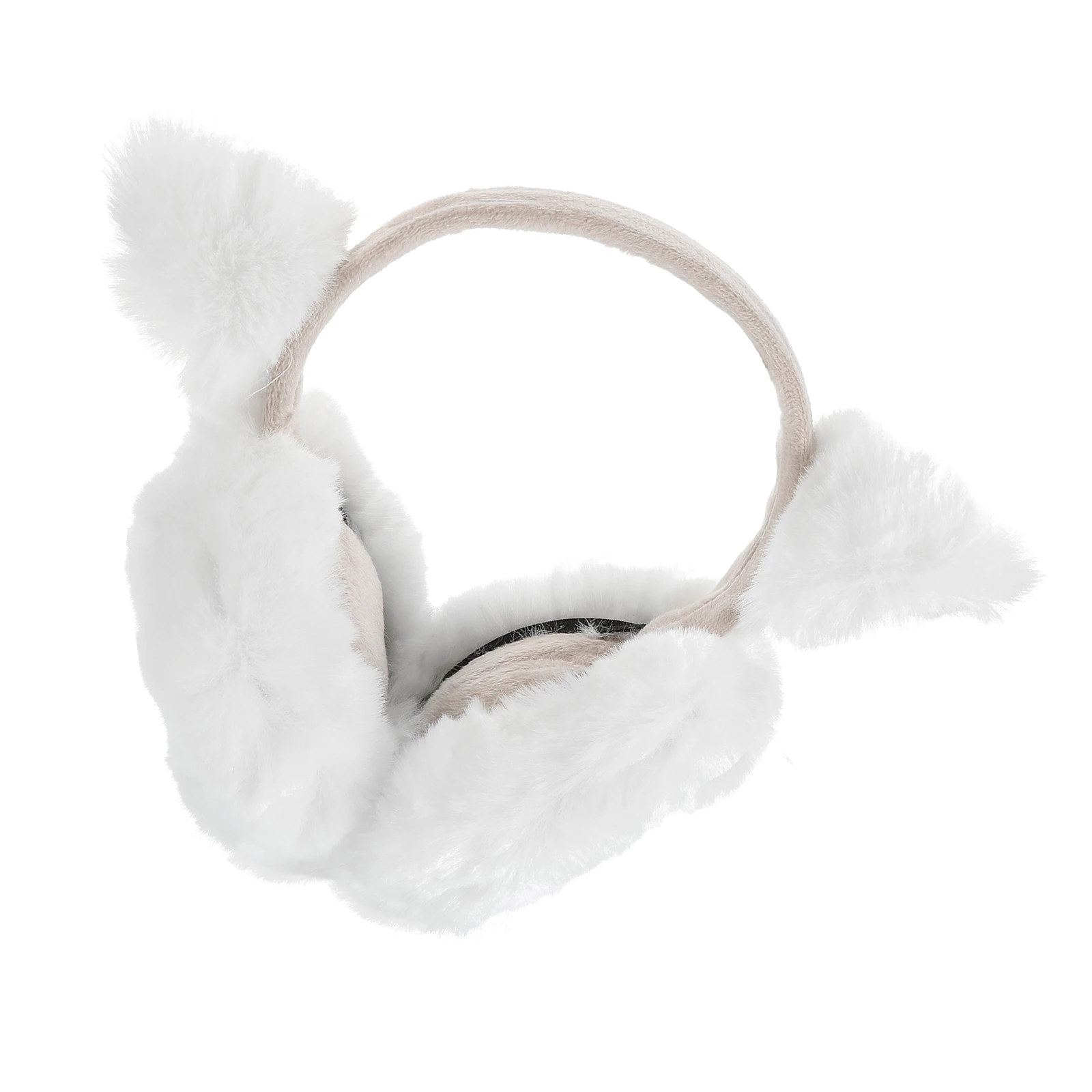 

Headband Cat Ear Warmer Ears Hairband Woman Earmuf Keep Windproof Warmers Adults Earmuff Folding White Muffs Child
