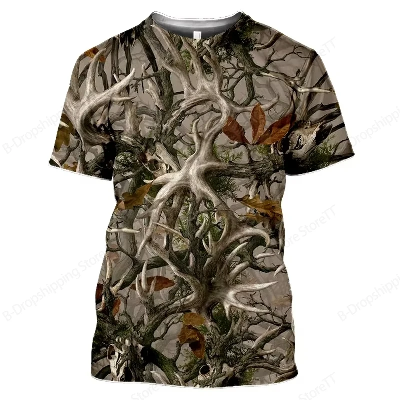 Men Tshirt Camouflage Leaf 3d Print Tshirt Men Women Fashion T-shirts Outdoor T Shirt Casual Short Sleeve Tops Tees Graphic Plus