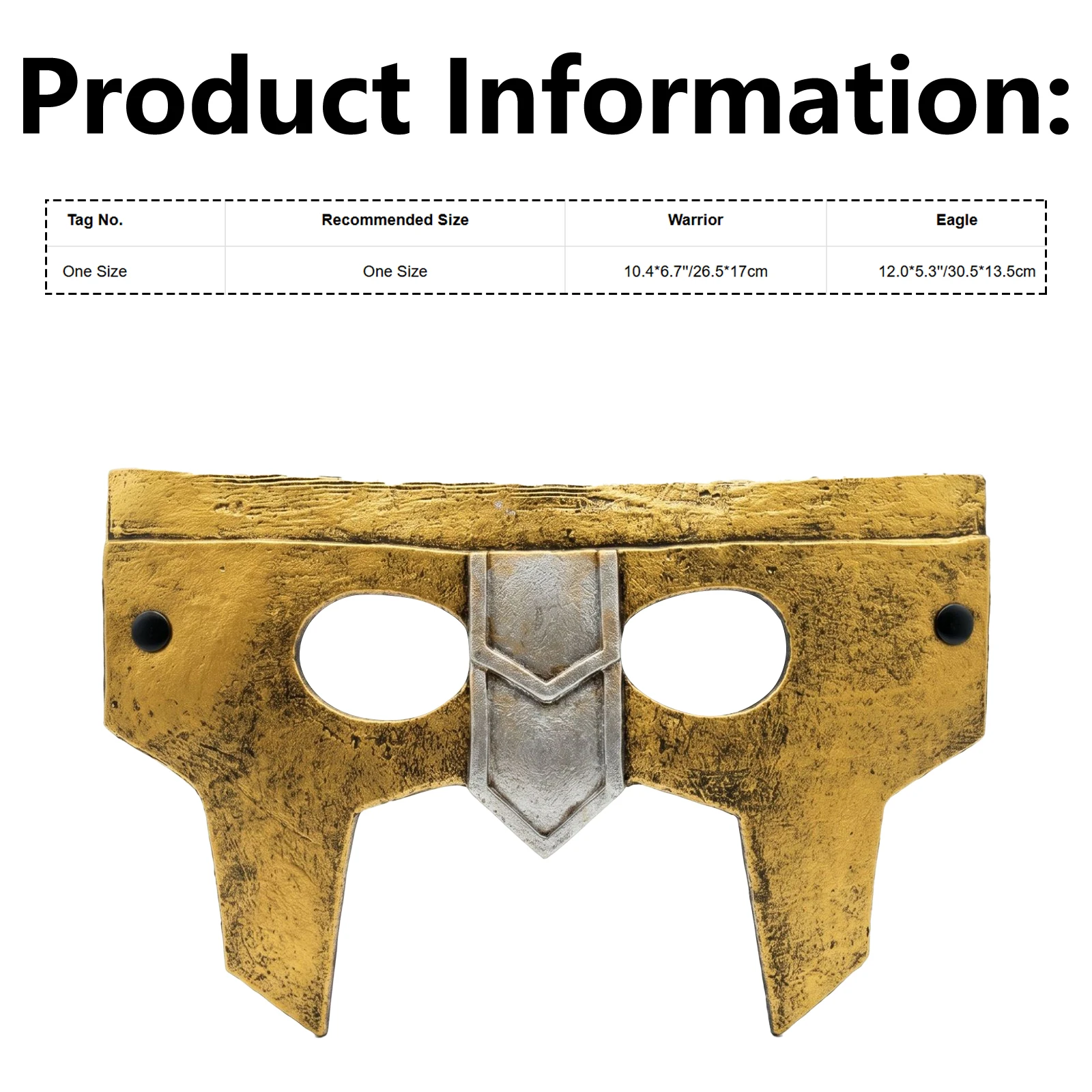 Half-face Mask Warrior/Eagle Cosplay Decoration Face Armour for Stage Performance Halloween Cosplay