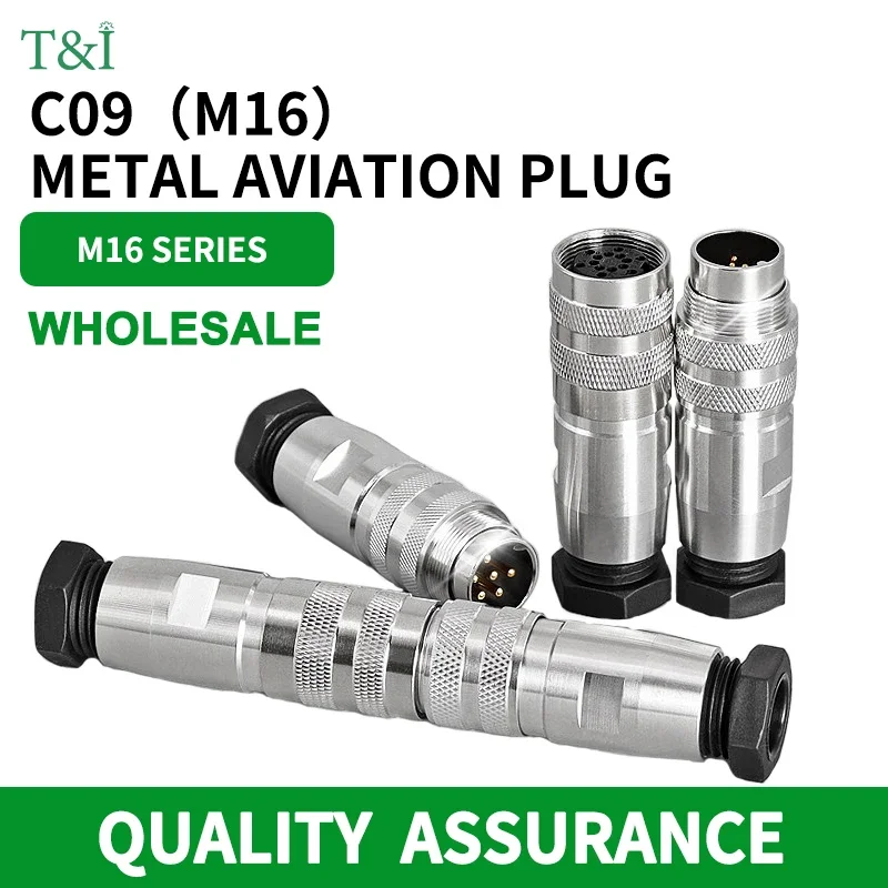 

2/5/20 Sets M16 waterproof C09 J09 2/3/4 5P 6P 7P 8P 12P 16P 19P 24Pins aviation plug precision circular connector