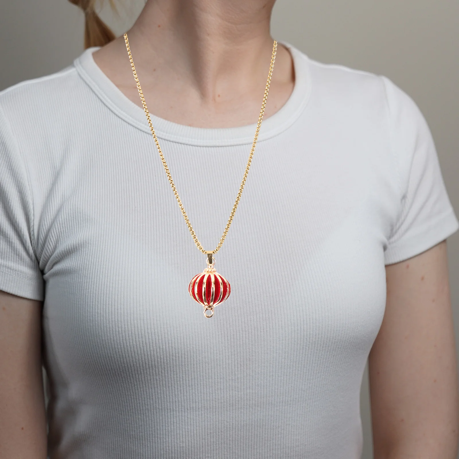 1Set Rode Lantaarn Hanger DIY Sieraden Maken Benodigdheden Chinese Stijl 8mm Ketting Armband Oorbellen Sleutelhanger Charme