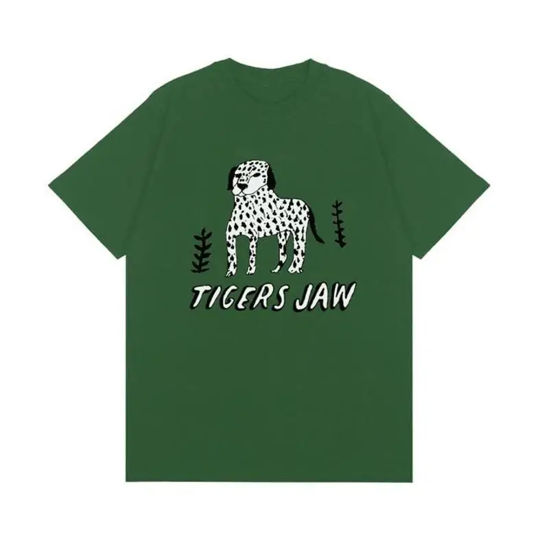 Vtg Tigers Jaw Band For Men Cotton Green Full Size T Shirt Sg013