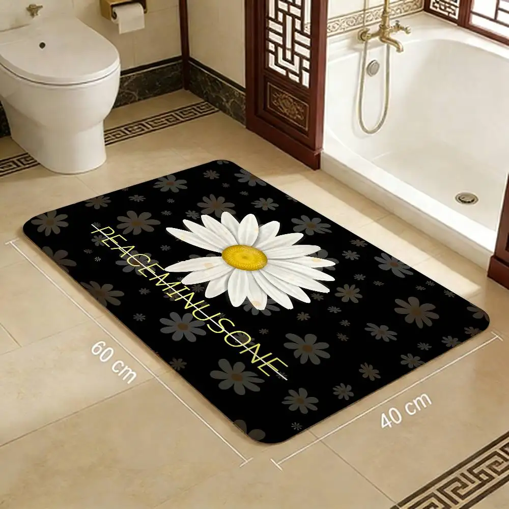 Alfombra antideslizante con logotipo de P-peaceminusoneS, alfombra para lavandería, decoración para lavandería, balcón, sala de estar infantil, alfombras para el hogar