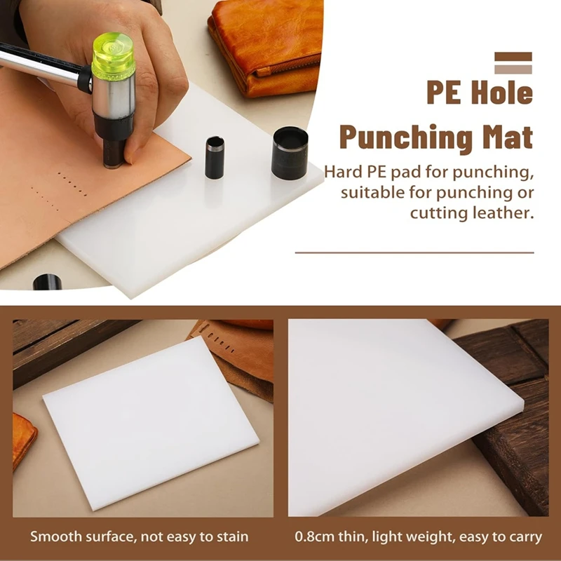 3Pcs Leather Craft Punch Pads, Punch Pads And Sound Absorbing Pads, Rubber Silent Board Cutting Punch Punching Tools