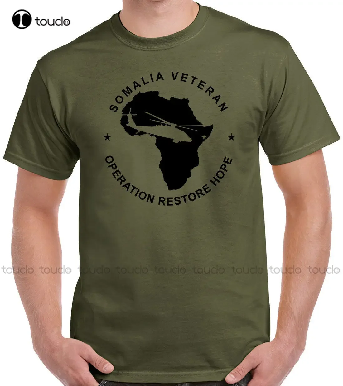 Short Sleeve Fashion Tee Shirt Somalia Veteran T-Shirt Map Of Africa Unisex