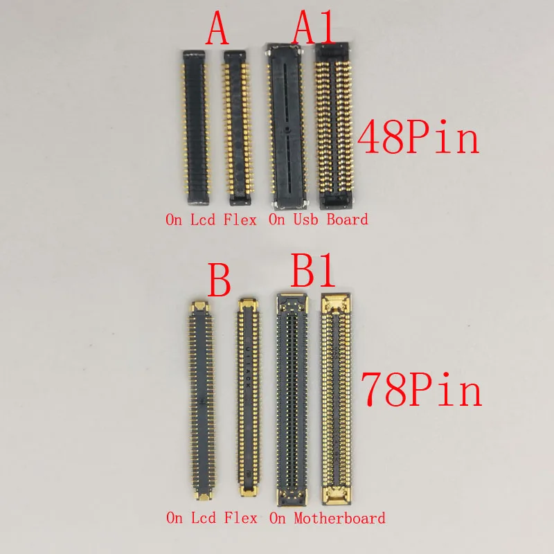 2-10Pcs LCD Display Screen Flex FPC Connector USB Charger Charging Plug For Samsung Galaxy M12 M127F A12 A125 A125F 78 48 Pin