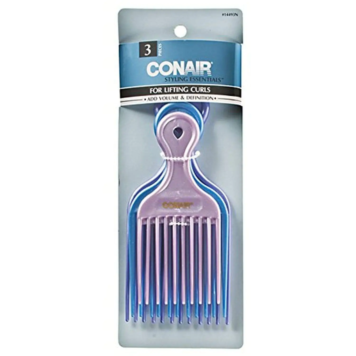 

3-Piece Professional Hair Styling Combs for Volume and Curly Hair, 5.25" to 2.25" Sizes