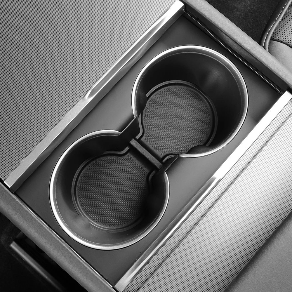 

Center Console Coaster Beverage Limiter Cup Mat Anti Slip Mat For Tesla Model Y Juniper 2025 2026 Model 3 2024-2026 Accessories