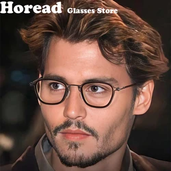 2025 Japanese Handmade Men Titanium Acetate Glasses Frame Ultralight Vintage Small Square Women Eyeglasses Spectacles