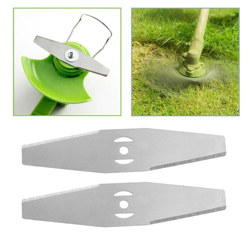 2pcs metallo Grass String Trimmer Head lame di ricambio per seghe raccordi per tosaerba sostituzione di utensili elettrici per giardino di casa