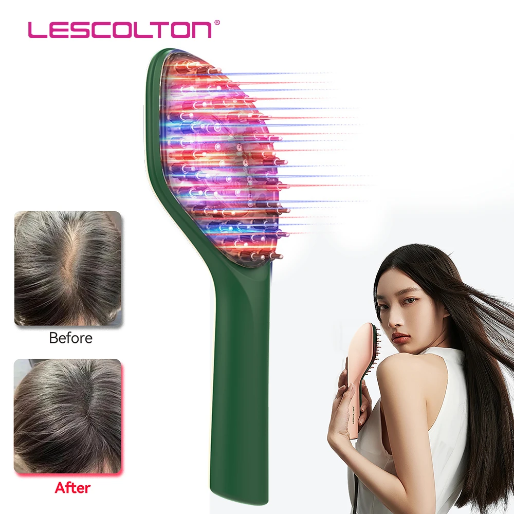 

LESCOLTON Portable Hair Follicle Comb Scalp Oil Liquid Applicator Head Massager Hair Growth Anti Loss Care Women and Men