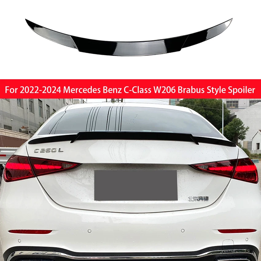 

For Mercedes Benz C-Class W206 C200 C220 C260 C300 2022 2023 2024 Sedan Brabus Style Trunk Rear Trunk Spoiler Wing Body Kit