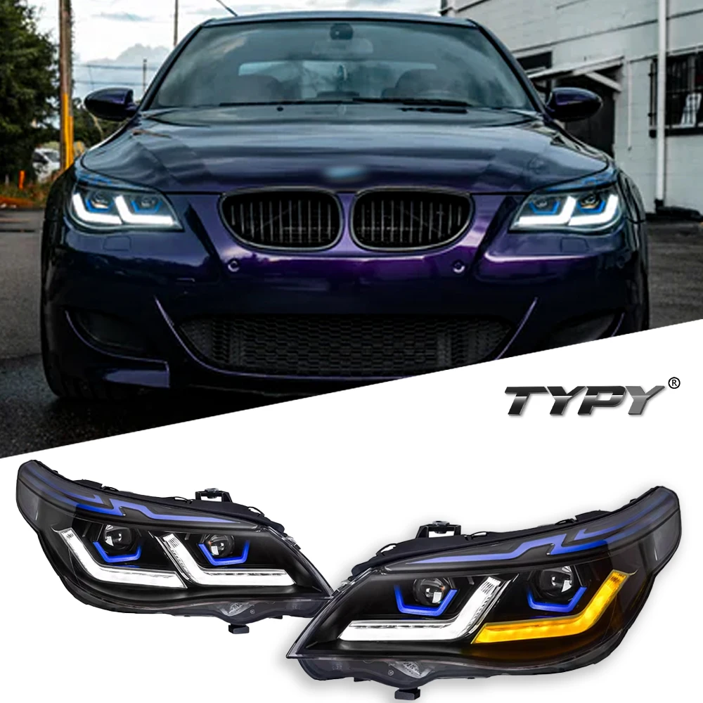 

TYPY Car For BMW 5 Series E60 Headlights 2003-2010 Upgrade to NEW BMW Dynamic Turn Signal Brake Lamp Car LED Head Lamp Assembly