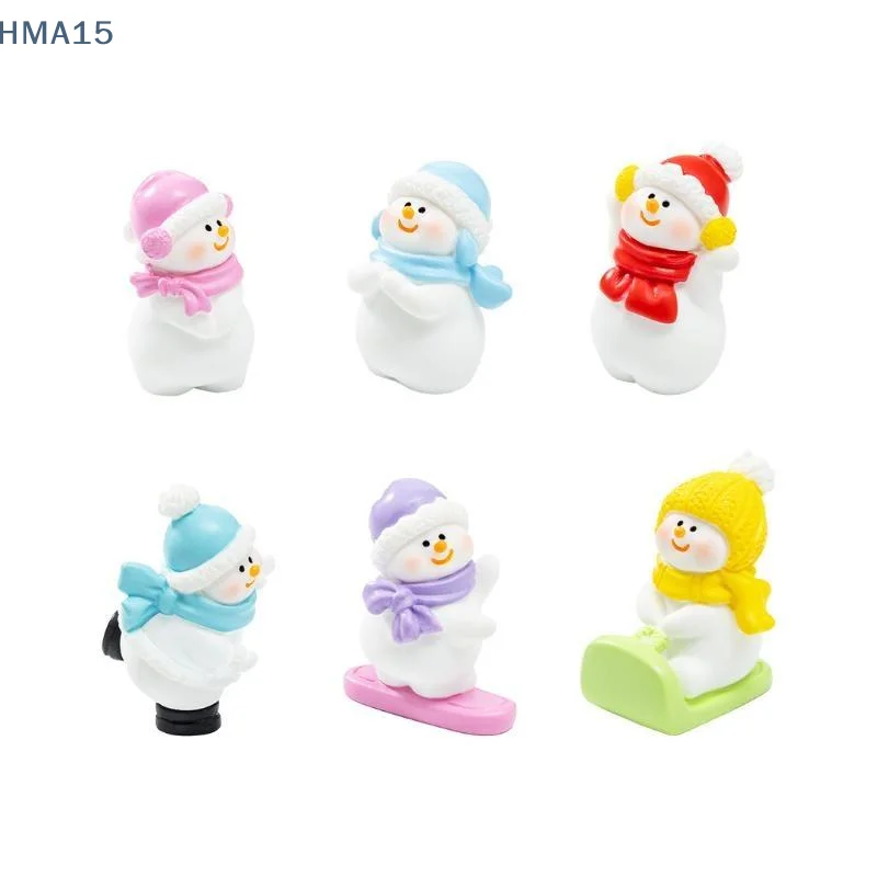 【YA】Mini Snowman Figurine Scratch-Resistant Christmas Doll for Micro Landscape DIY Patio Potted Plant Decor