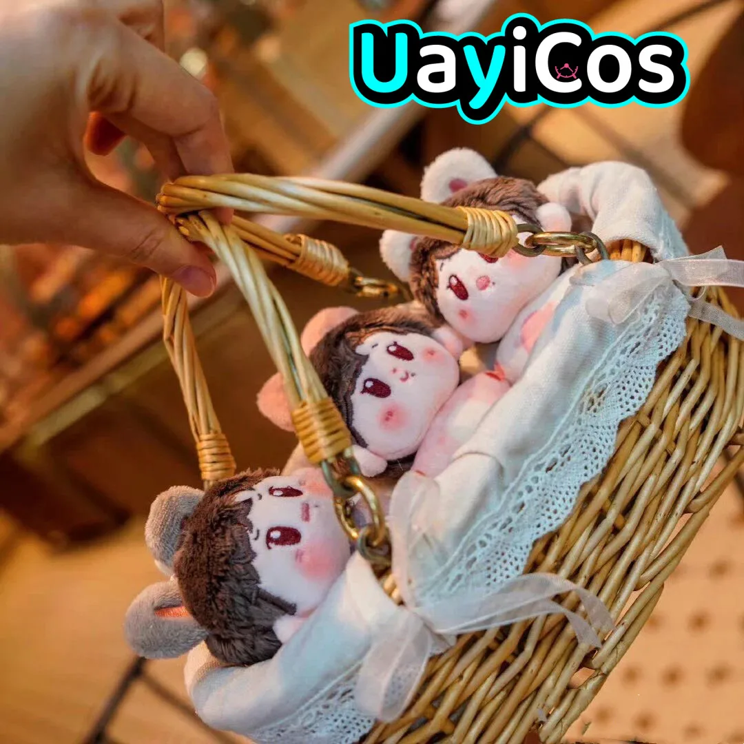 2PCS In Stock Original 10cm Wang Yibo Xiao Zhan Cool Guy Stuffed Plushies Doll Clothes Keychain Anime Game Toy Costume Cosplay
