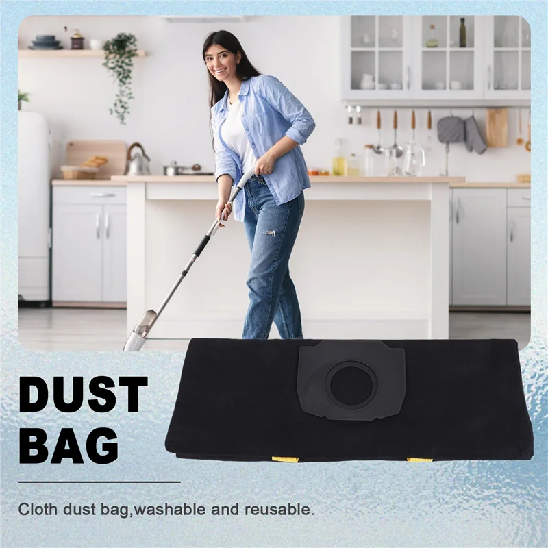 EAS-مكنسة كهربائية أجزاء القماش كيس لجميع الغبار قابل للغسل كيس مرشح ل Karcher WD4 WD5 WD6 قسط مكنسة كهربائية الملحقات الأسود