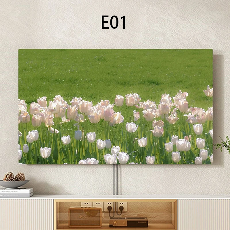 Funda protectora Universal para televisor LCD, cubierta antipolvo para decoración del hogar y sala de estar, funda protectora impresa para televisor de 32/40/46/60/69/76/85 pulgadas