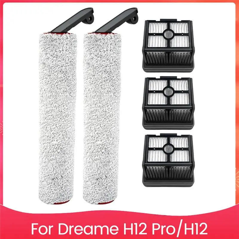 

Фильтры ABKJ-Hepa и щетка-ролик для пылесоса Dreame H12 Pro/H12 Dual Wet Dry, комплект запасных частей и аксессуаров