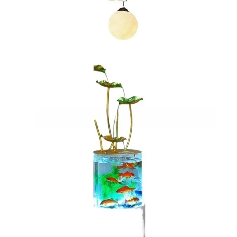 BJ-12  Modern Fish Tank Water Flow Ornament Circulating Water Living Room Shop High-end Sofa Side Floor Decoration Water Feature