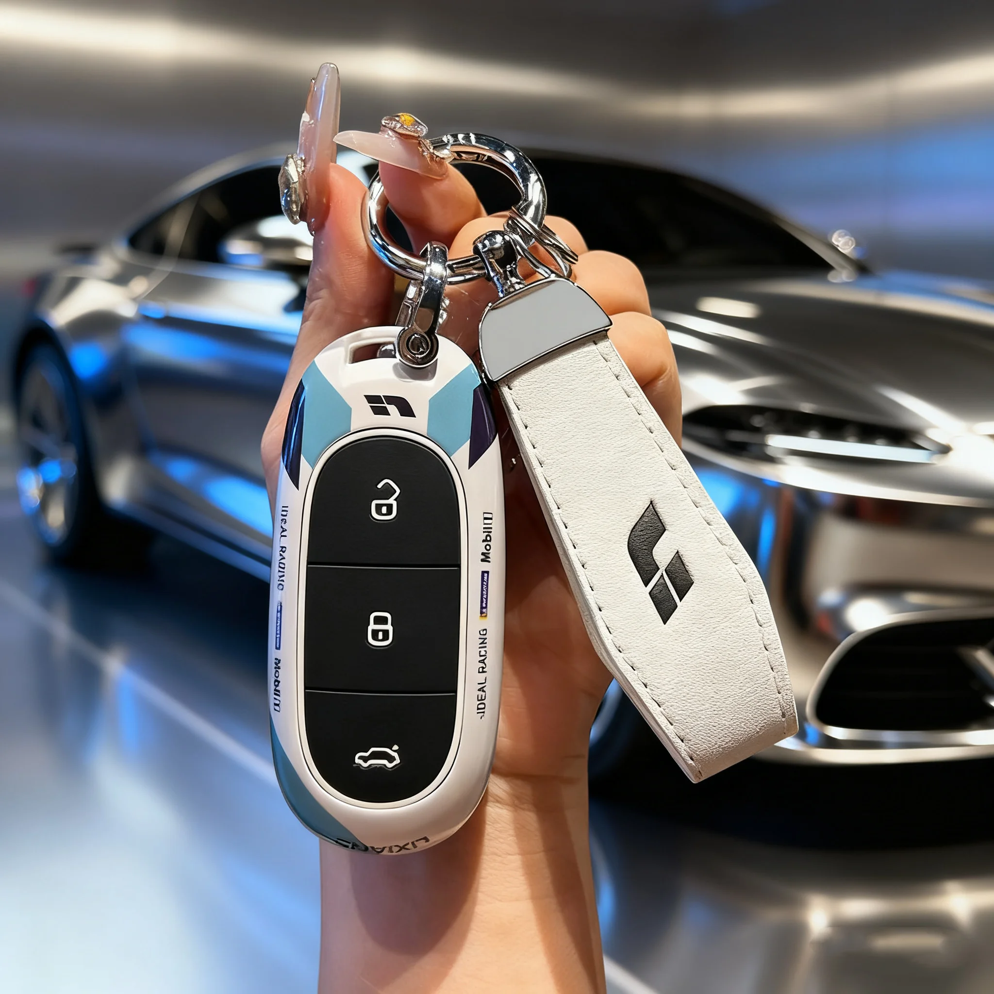 

ABS Fob for Lixiang L7 L8 L9 Car Key Case Car Remote Protection Cover Shell Keychain Holder Li Auto Interior Accessories