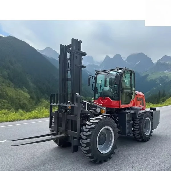 Customize 5 Ton Diesel Forklift with 4 Wheel Drive All Terrain and Attachment New Rough Terrain Forklift Powered