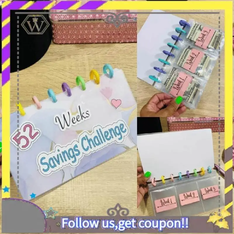 

Новый планировщик сбережений, новый планировщик сбережений, 52-тижневой с денежными конвертами, книжный конверт