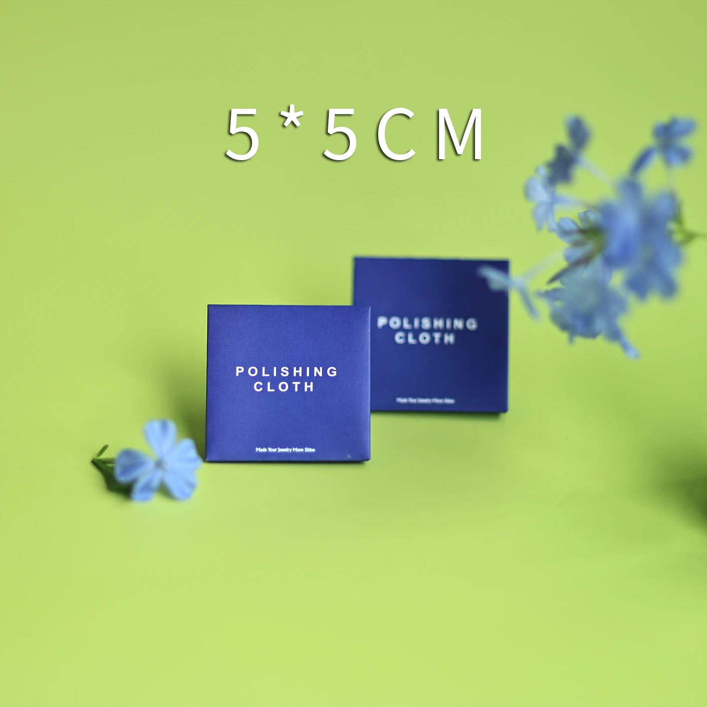 5*5cm Small Polishing Cloth Earrings Oxidation Polishing Cleaning Tool Small Size Purple Packaging 50 Sheets