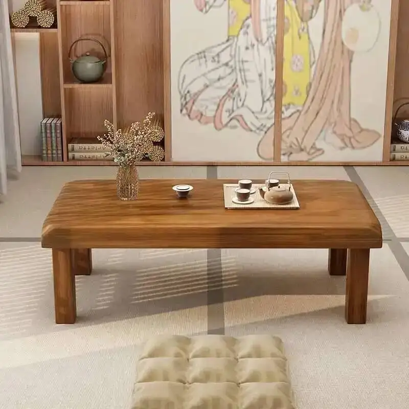 Standing Moving Coffee Table Decoration Wood Modern Side Table Living Room Kitchen Dinner Mesa Auxiliar Salon Furniture