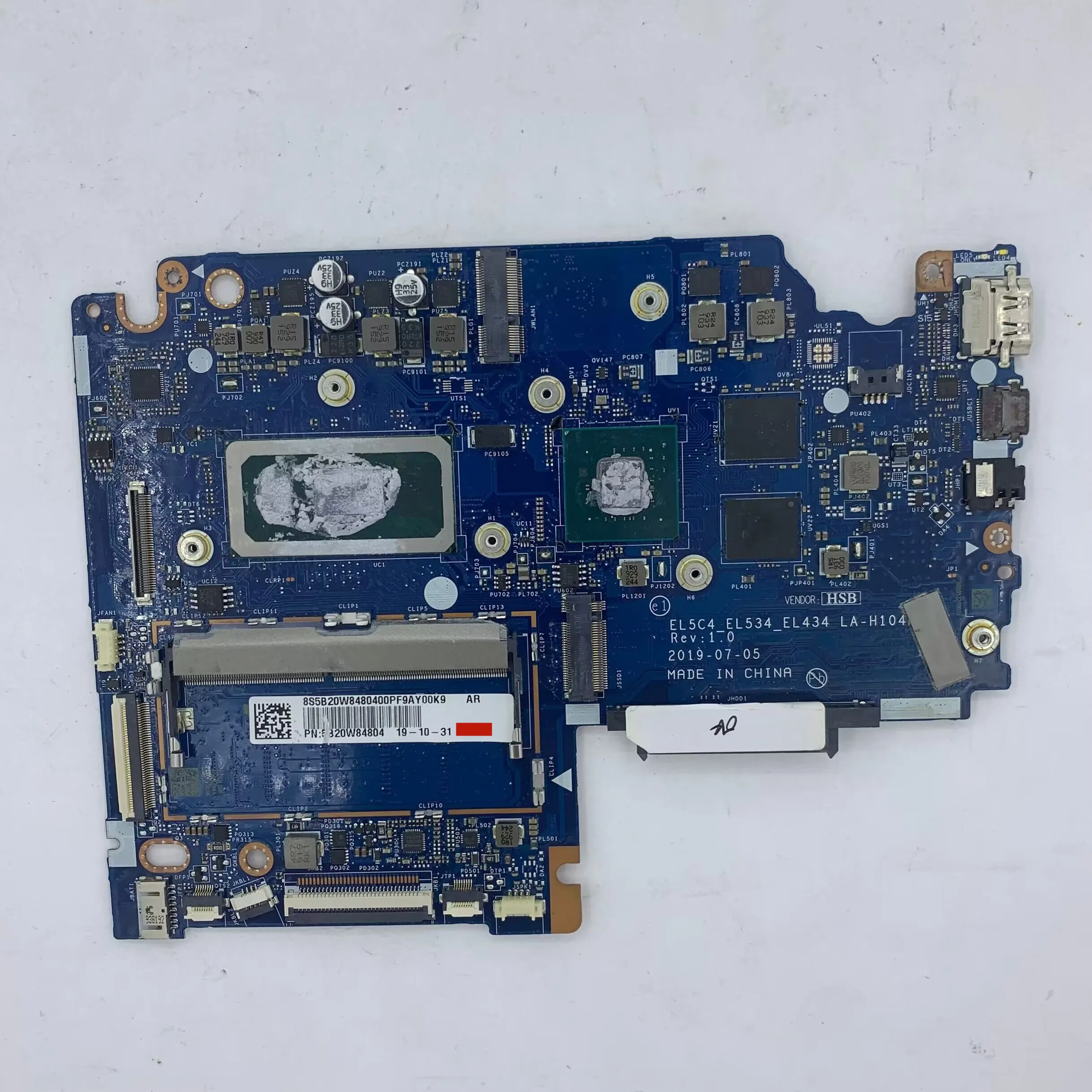 

LA-H104P For Lenovo Ideapad S340-15IML With I7-10510U SRGKW MX230 2G 4GB Laptop Motherboard