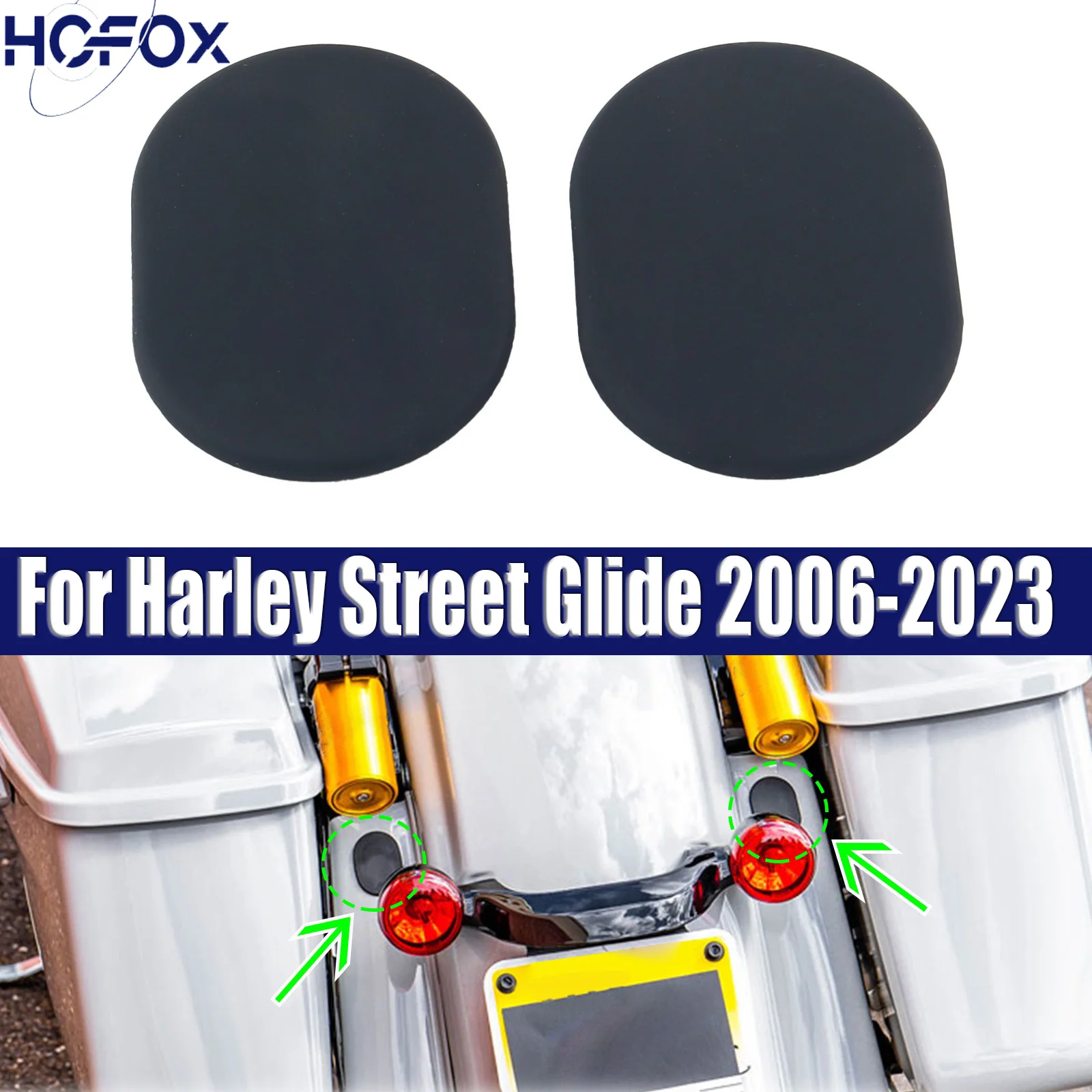 

Black Rear Fender Antenna Hole Plug Fit For Harley Street Glide Road King FLHRXS