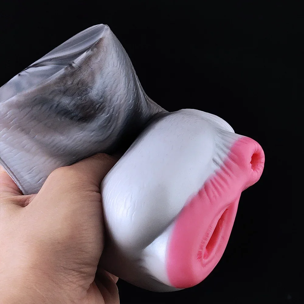 HMYAD جهاز استمناء مثير للرجال ثنائي القناة لعبة الحمار المثليين جيب كس لينة سيليكون الضارب 18 +