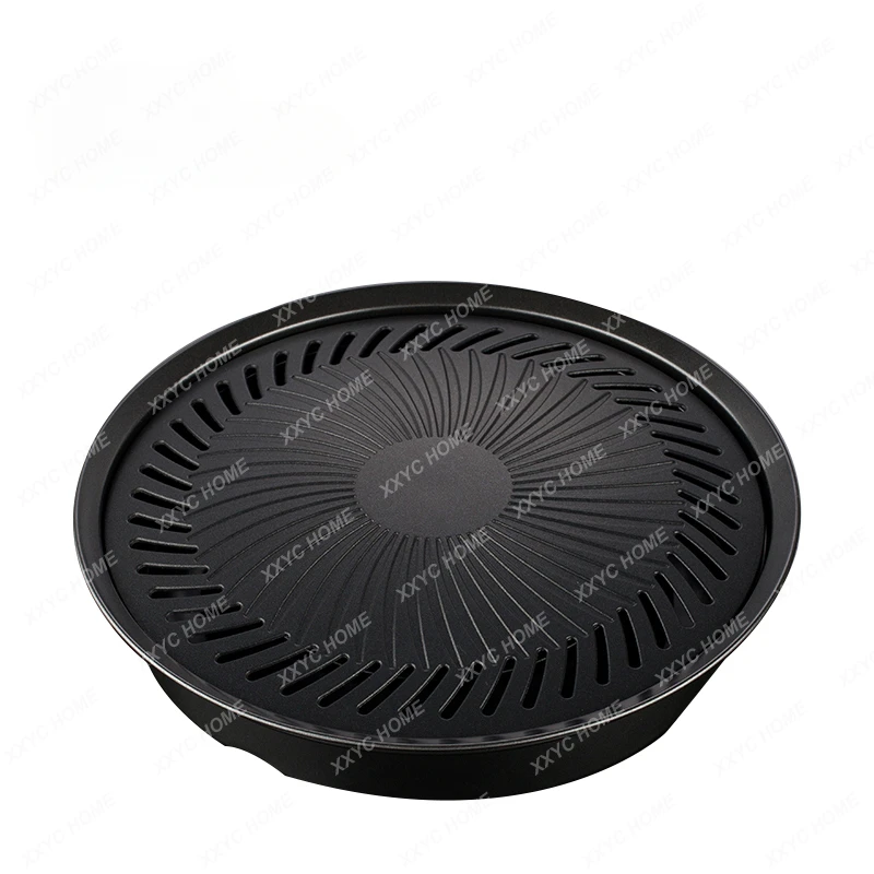 

Portable Gas Stove Barbecue Plate Outdoor Camping Smoke-Free Korean Non-Stick Barbecue Plate Appliances Burning Gaseous Fuels