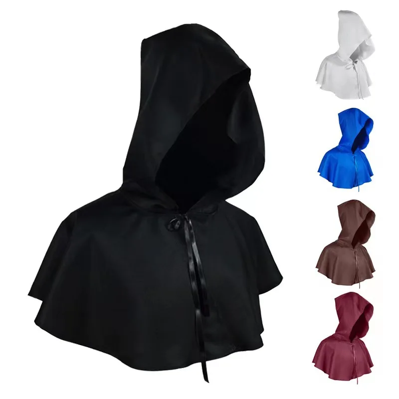 2024NEW Death Cloak Wizard Cosplay For Adults Man Woman Medieval Priest Halloween Costumes Hoody 4Colors