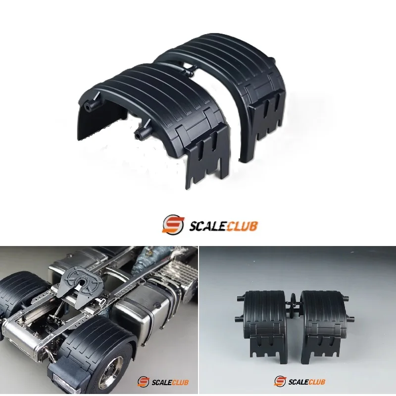 Scaleclub 1/14 Universal Single Axle Fender รถบรรทุกสําหรับ Tamiya Lesu สําหรับ Scania Man Actros Volvo อะไหล่รถยนต์ Rc รถบรรทุกรถพ่วง