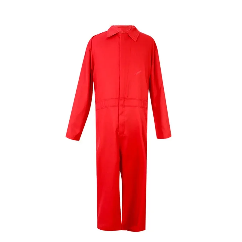 

25COSКостюм США, красный комбинезон, боди для взрослых, отложной воротник, длинный рукав с маской, перчатки, наряд на Хэллоуин