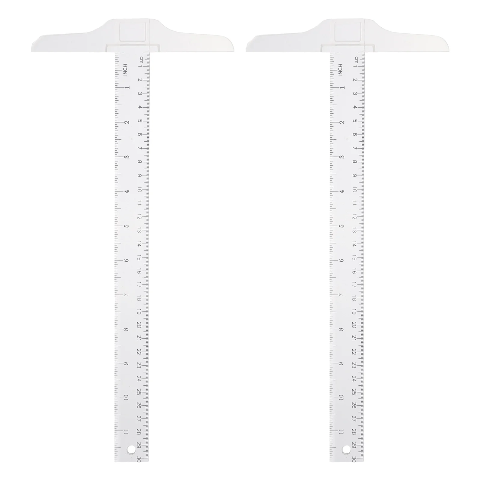 

2Pcs Ruler Plastic Measuring Tool Clear Scale Inch Centimeter School Office Drafting Layout Student Drawing Supplies