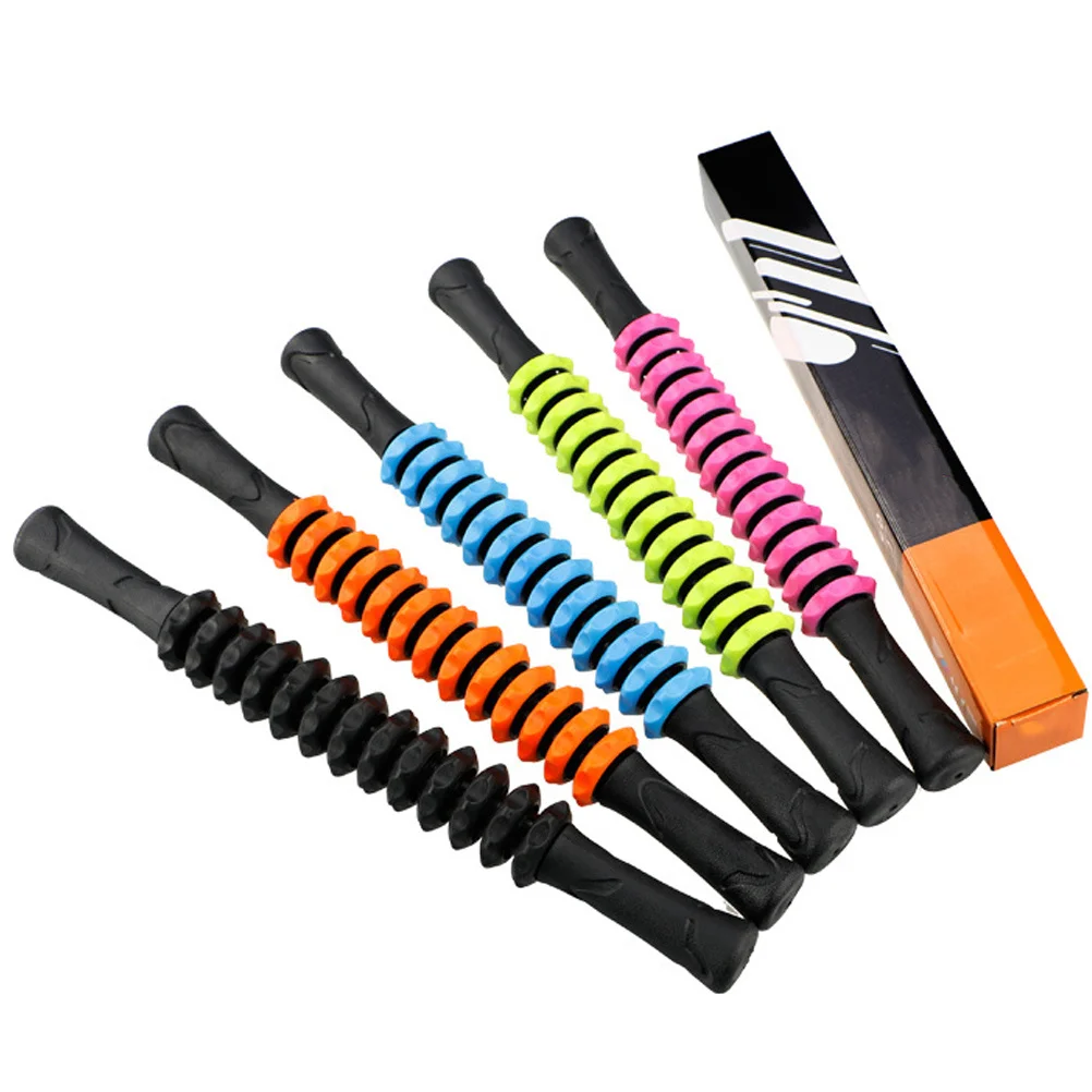 

Массажная палочка, пластиковый массажер высокой плотности для всего тела, для облегчения глубоких тканей, колесо для восстановления йоги, розовый